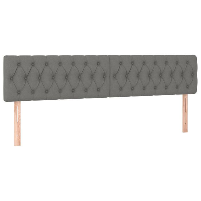 VidaXL 2x Headboards Bedroom Furniture Bed Accessories Single Bed Heads Interior Bed Frame Heads Dark Grey 346369