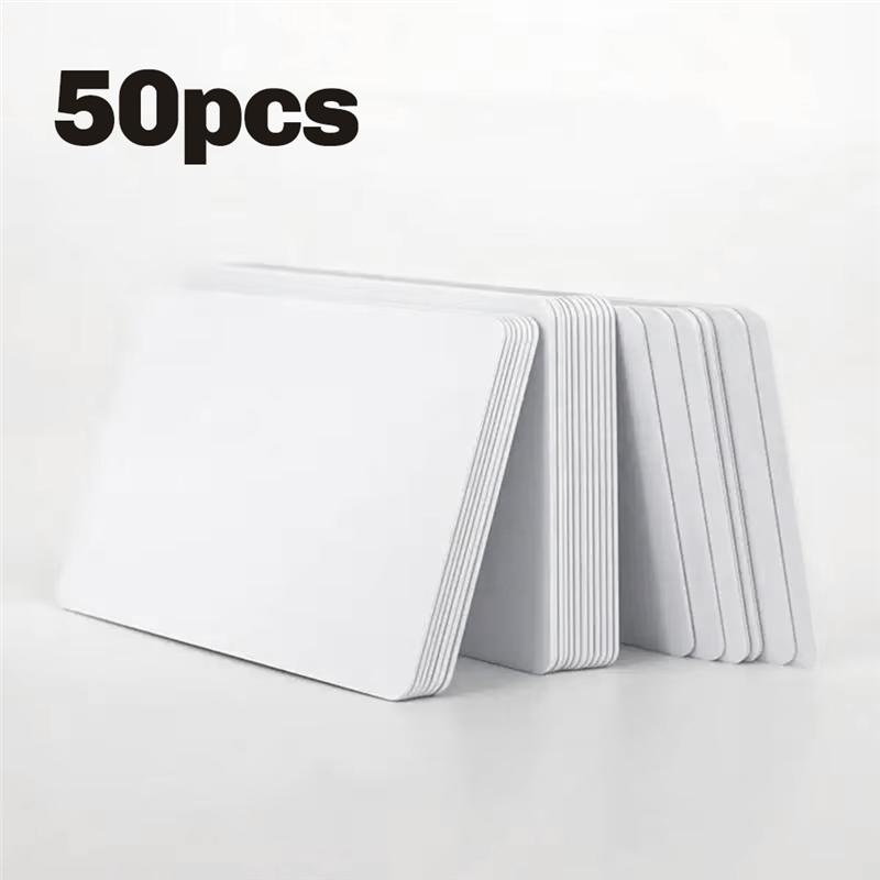 ABUO-S50 Chip 50Pcs 13.56Mhz White Card IC Contactless Access Card Attendance Proximity Card