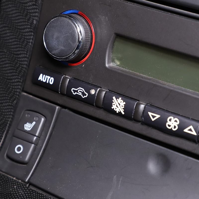 Pro Chevrolet Corvette C6 2005-2013 PVC Černá Oprava panelu klávesnice klimatizace opotřebení a poškození Nálepka s ozdobnou lištou Auto