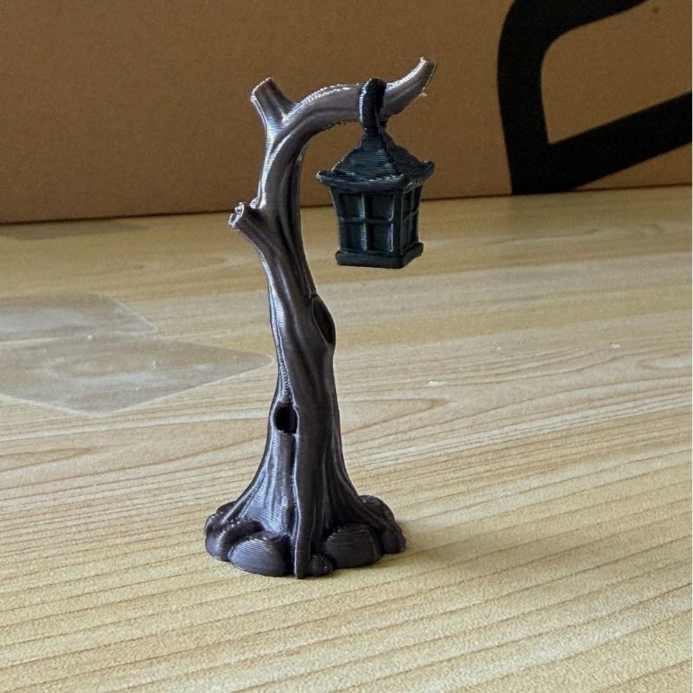 Retro Tree Lanterns Ornaments Dollhouse Statue Miniature Desk Ornament  Garden