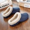 Fashion Slides for Men Winter Indoor Round Toe Cotton Footwear Lightweight Flexible Plus Velvet Comfortable Wear-Resistant Breathable