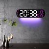 Creative New Product Wall Clock Multi-function Clock Living Room Watch Large Screen LED Digital Alarm Clock 6651