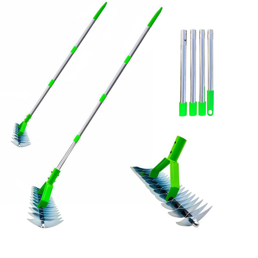 Manual Garden Lawn Thatch Rake, Durable Metal Tines Dead Grass Remover, Soil Loosener Cultivator Soil Rake For Yard Gardening Care
