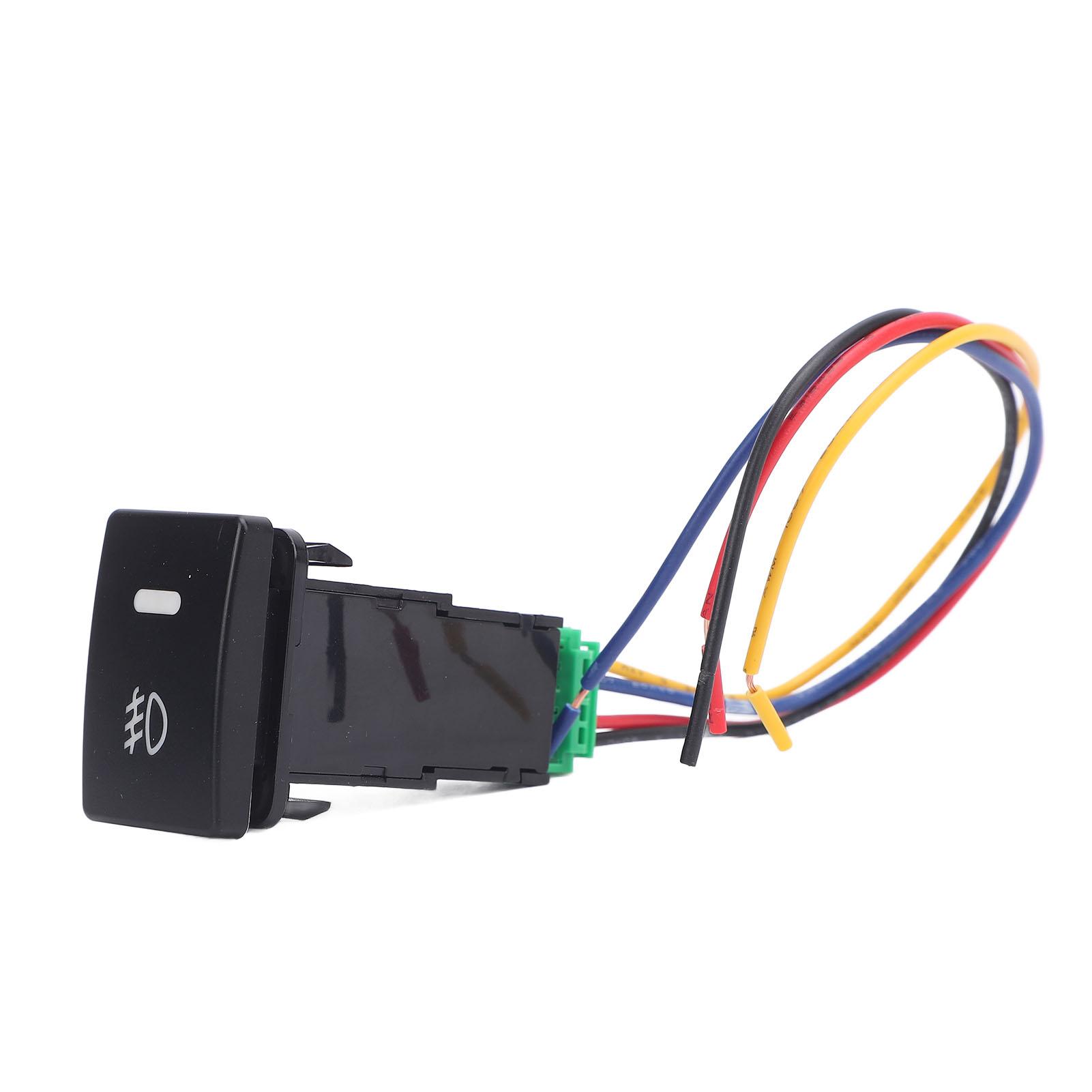 

Fog Light Push Button Switch with Wiring Harness LED Background Indicator Light Multifunctional Waterproofing