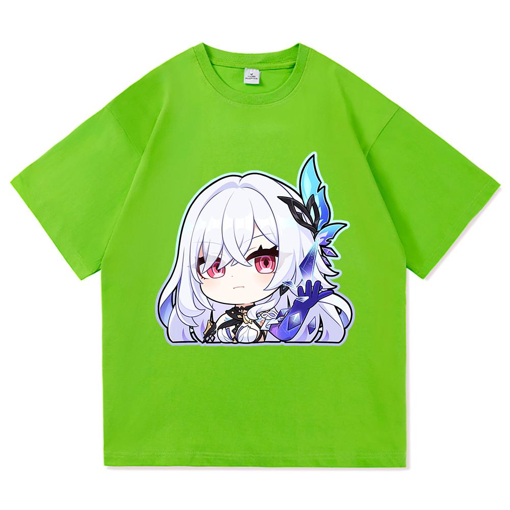 Genshin Impact Skirk T-Shirt Hot Fashion Männer/Frauen Ästhetisch Lustig Süß Grafik T-Shirt Hohe Qualität Lässig Baumwolle T-Shirts