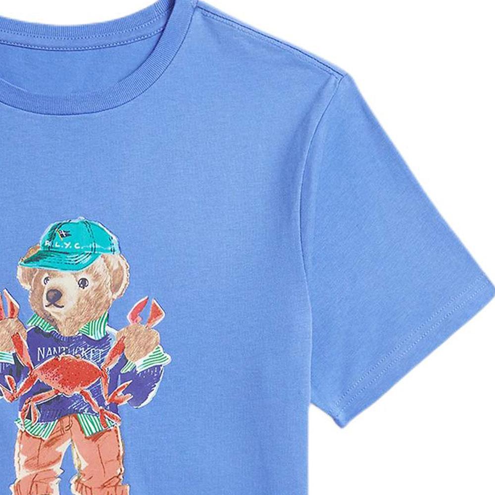 Polo Ralph Lauren Kids Printed Crew Neck Short Sleeve T-Shirt Kids Tops Blue 323973136-001