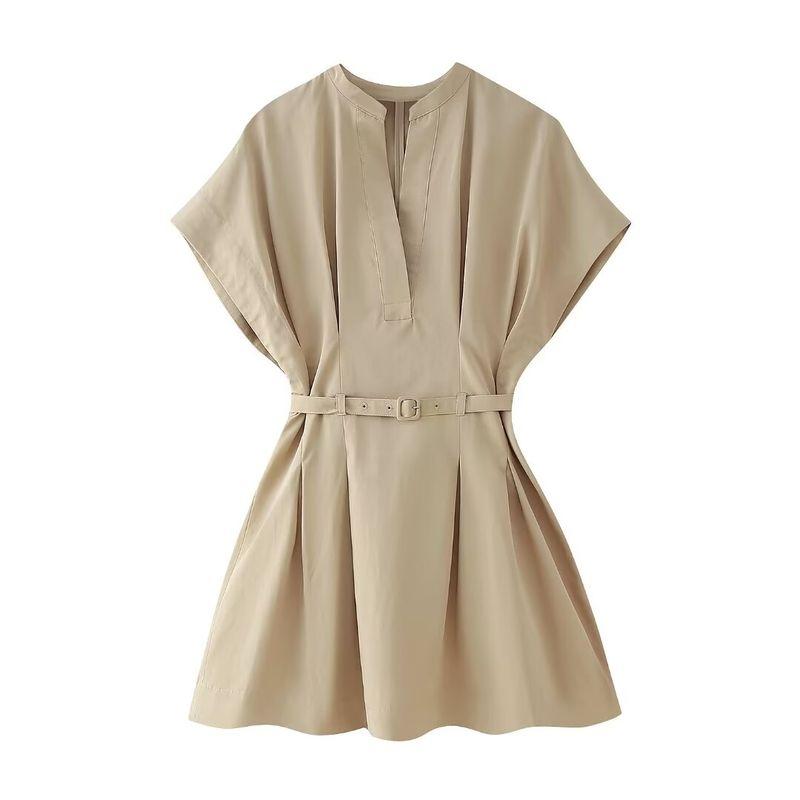 Kaslead New Arrival Women's Clothing Fashion Style Fashion Casual Pleated Short Dress 4043058