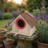 Maison d'oiseaux en bois pour les oiseaux du jardin Maison d'oiseaux à suspendre avec perchoir Maison d'oiseaux rustique pour la maison de ferme Décor de jardin