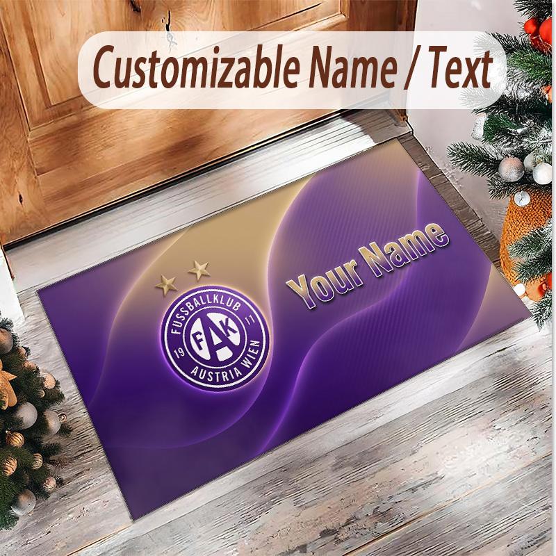 Personalized Crystal Velvet Carpet Austria Wien FC Pattern Non Slip Floor Rug