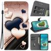 Handmade PU Leather Flip Case for Honor X6a Anti-Slip Shockproof Cover with Wrist Strap & Heart/Rose Cat Designs