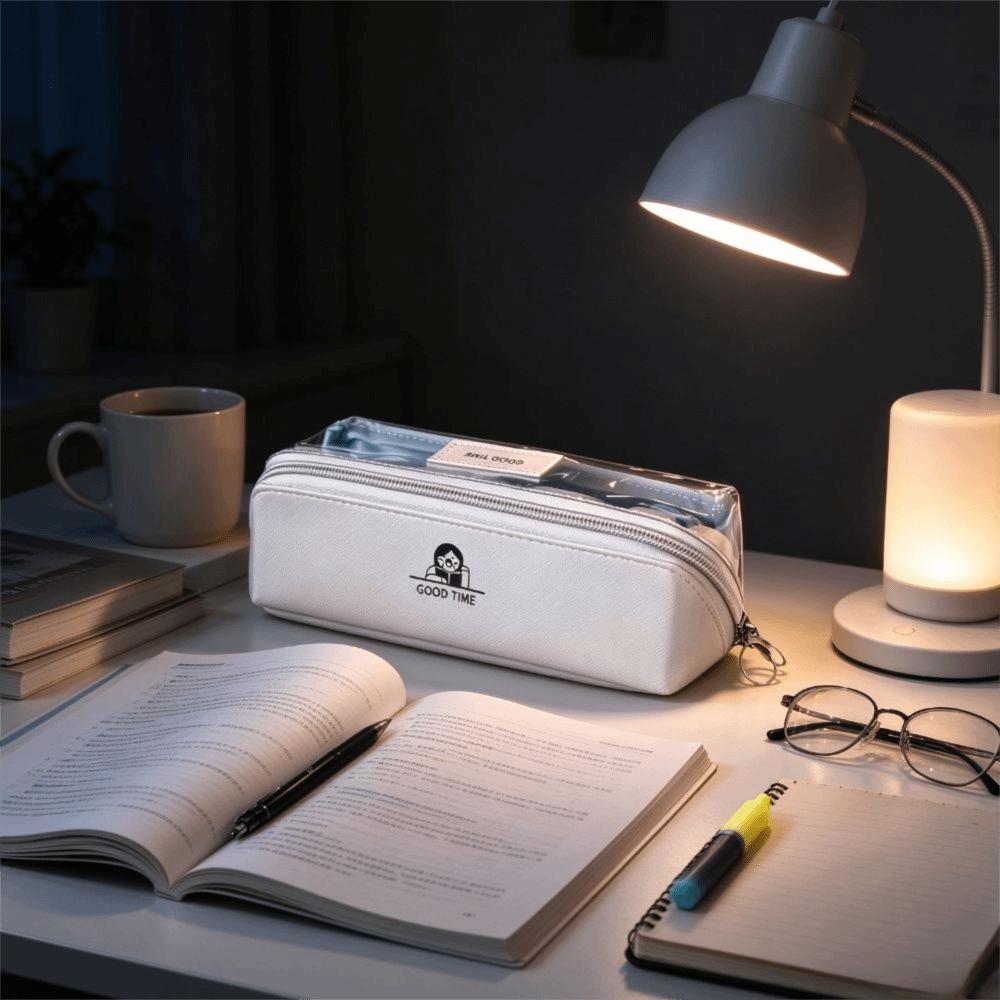 Transparent Stationery Organizer Clear Window Organizer Pen Case Pencil Case  Students Gifts