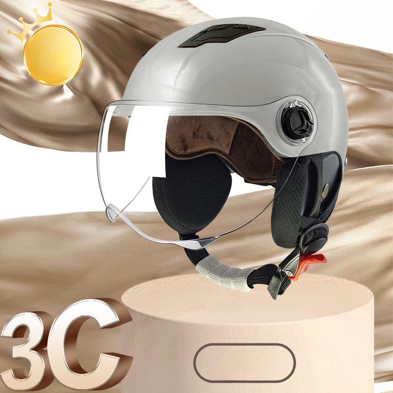 3c Certified Electric Car Helmet Men and Women Four Seasons General Electric Car Motorcycle Safety Semi-helmet