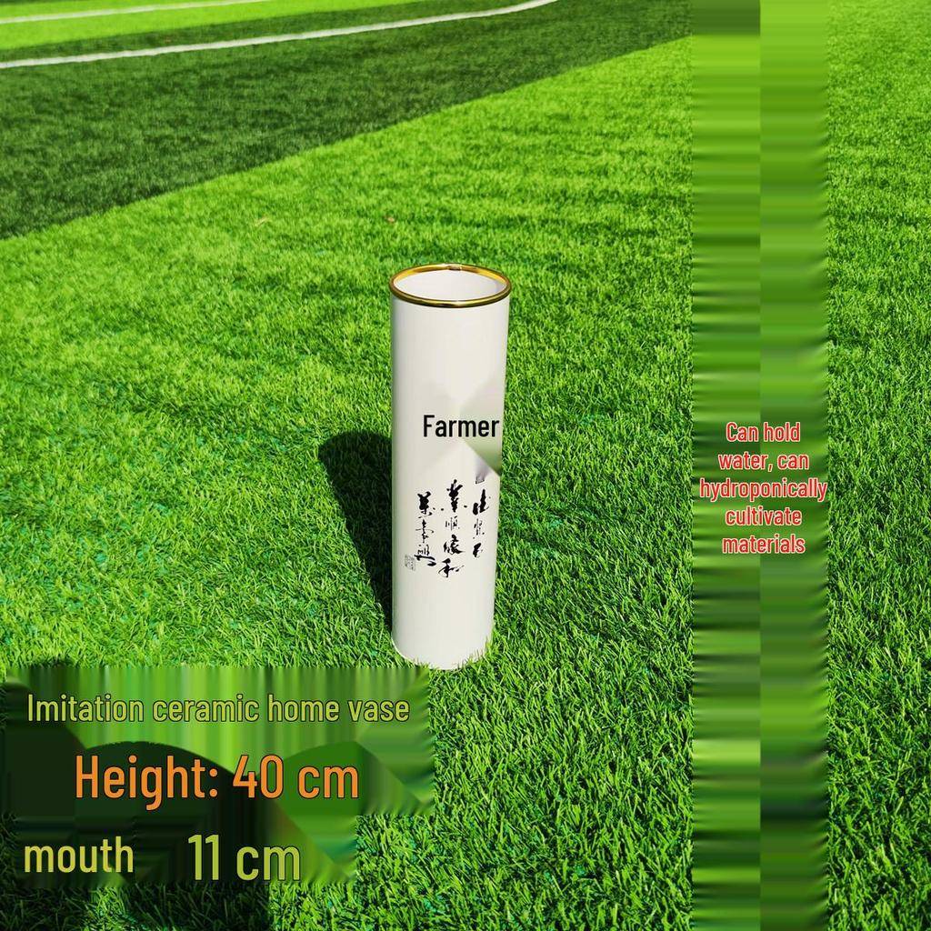 Nordic Large Resin Rattan Vase for Dried Flowers - Ceramic Look, Iron Art Floor Decoration.