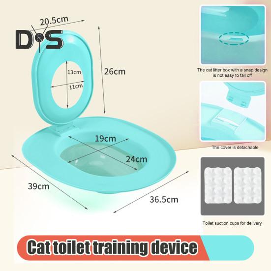 Katzentoiletten-Trainer-Set, universeller Urinalsitz, Töpfchen, Katzentoiletten-Trainingssystem, wiederverwendbares Katzentoiletten-Trainingssitz-Werkzeug zur Haustierreinigung