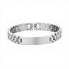Stainless Steel Custom Engraving Name Logo  Watch Band Chain Wristband ID Bracelets for Men