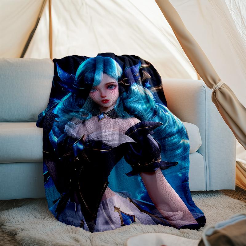League of Legends Theme Printed Blanket - Perfect for Couch, Bed, Travel & Outdoor Use | Machine Washable, Cozy & Durable.
