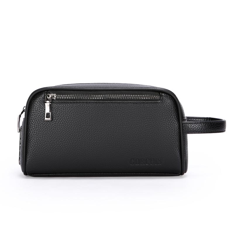 Men's Handbag High Quality Large Capacity Business Leisure Handbag Soft Leather Multi Pocket Handbag for Men