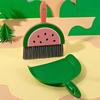 Small Broom Dustpan Set Fruit Themed Anti-scratch Desktop Crumb Sweeper Glass Piano Surfaces Fine Dust Debris Handheld Broom