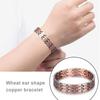 Men Bracelet Copper Geometric Bangle Wheat Chains Retro Fashion Hand Decor Decorations Boyfriend Jewelry Birthday Party