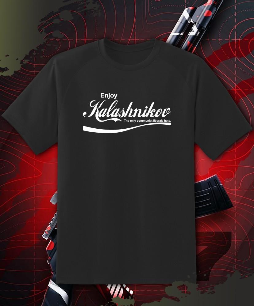 Наслаждайтесь футболкой Kalashnikov AK47 Pro Gun 2nd Amendment - Размеры для взрослых и детей до 6XL Унисекс футболка S