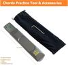 Pocket Guitar Chord Practice Tool Portable Guitar Neck for Trainer Beginner W/a Rotatable Chords Chart Screen