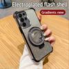 Quicksand Glitter Magnetic Stand Phone Case For Samsung Galaxy S24 S23 S22 Plus Ultra S20FE S21FE Note 20 Ultra Shockproof Cover