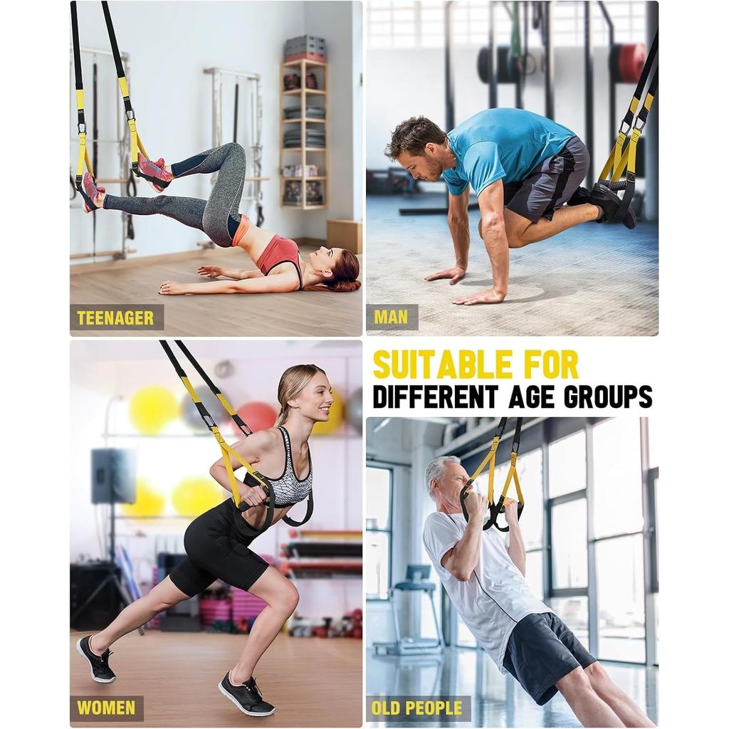 Home Resistance Training Kit, Resistance Trainer Fitness Straps for Full Body Workout, Bodyweight Resistance Bands with Handles, Door Anchor