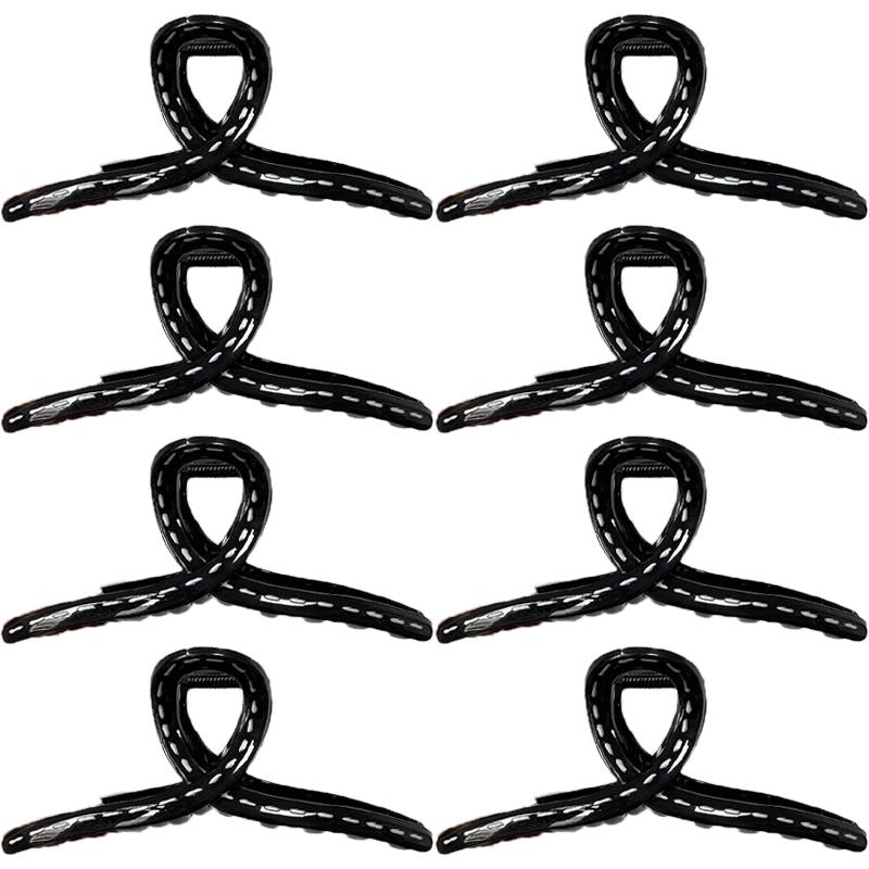 13cm Korean Hand-drawn Line Hair Clip Women's Summer New Fashion Simple Shark Clip Hair Accessories