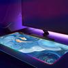 Lucky Koifish Large Mouse Pad RGB Gaming Mouse Pad HD Gamer Large LED Light XXL MousePads PC Computer pad Non-slip
