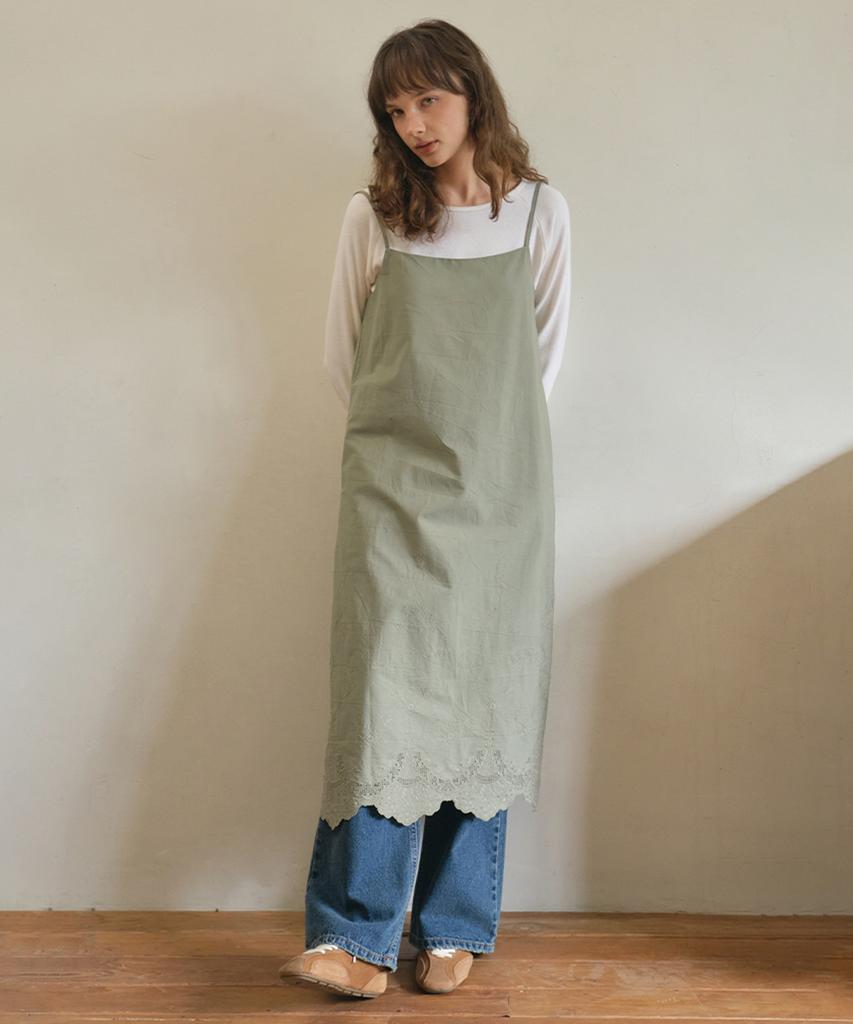 Aueonoseuteljia Embroidered Layered Dress_Light Khaki(O25-Ops05)