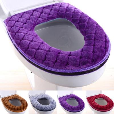 4 Colors Home Plush Cushion Bathroom Accessories Cover Pad Toilet Seat Mat Thicken Comfortab
