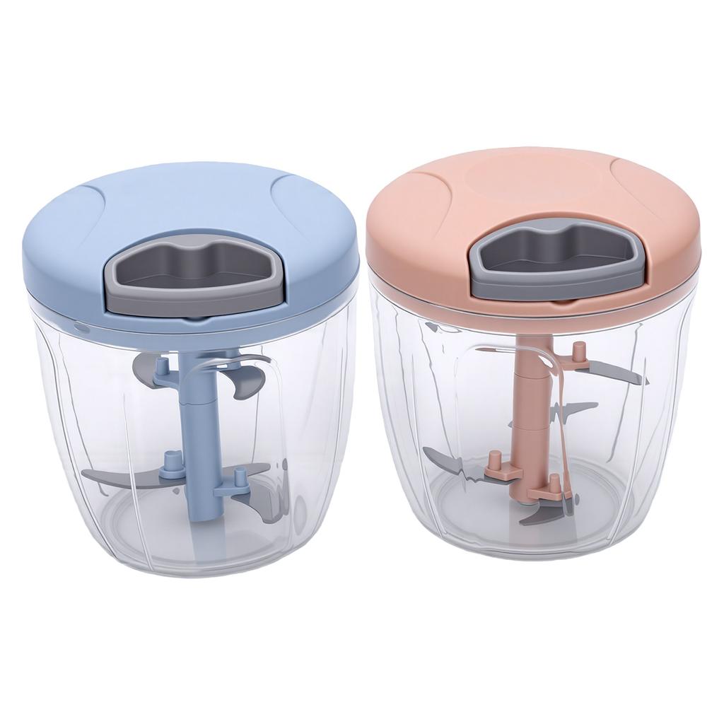 Hand Pull Manual Food Chopper Garlic Mincer Vegetable Cutter with Multi Layer Blades Rapid Mincing for Meat Garlic Baby