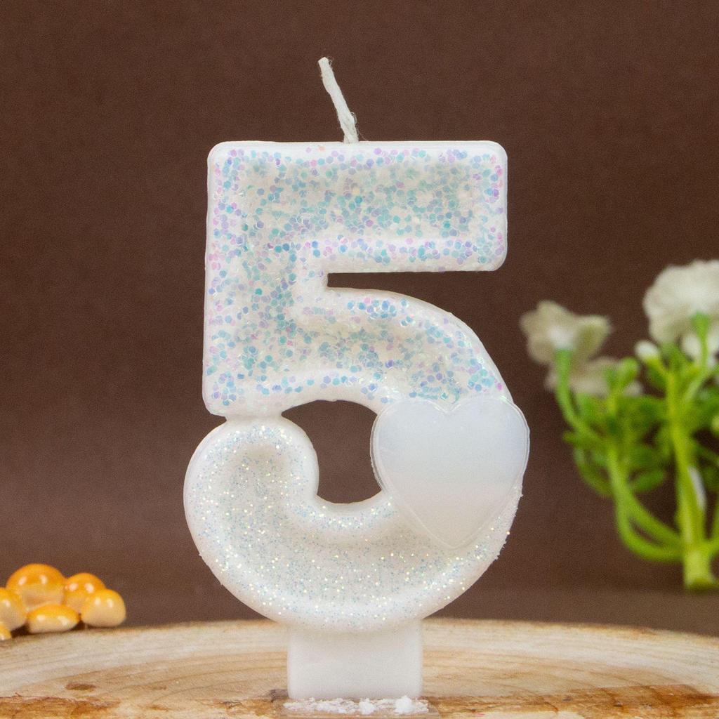 White Number Birthday Candles - DIY Creative Party Decorations for Cakes