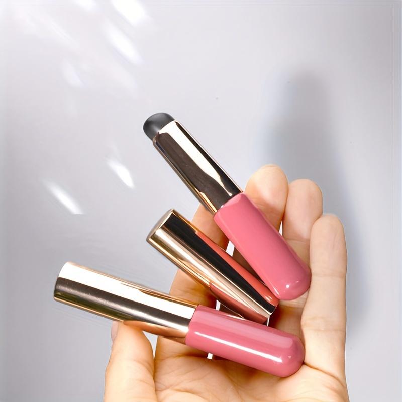 Professional Makeup Brush Silicone Lip Brush for Perfect Lipstick Application,Portable Lip Gloss and Concealer Blending Brush
