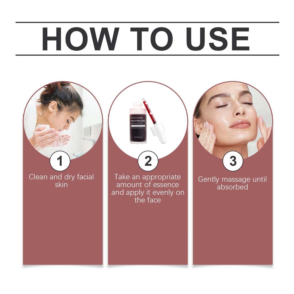 West Month Exfoliating Serum - Hydrating, Moisturizing, Brighten Skin Tone, Pore Cleansing Salicylic Acid for Facial Care-Gift for Women