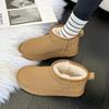 Zhou Dongyu Same Mini Fur Integrated Snow Boots 2025 Winter Non-slip Piled Thickened Short Cotton Shoes Women