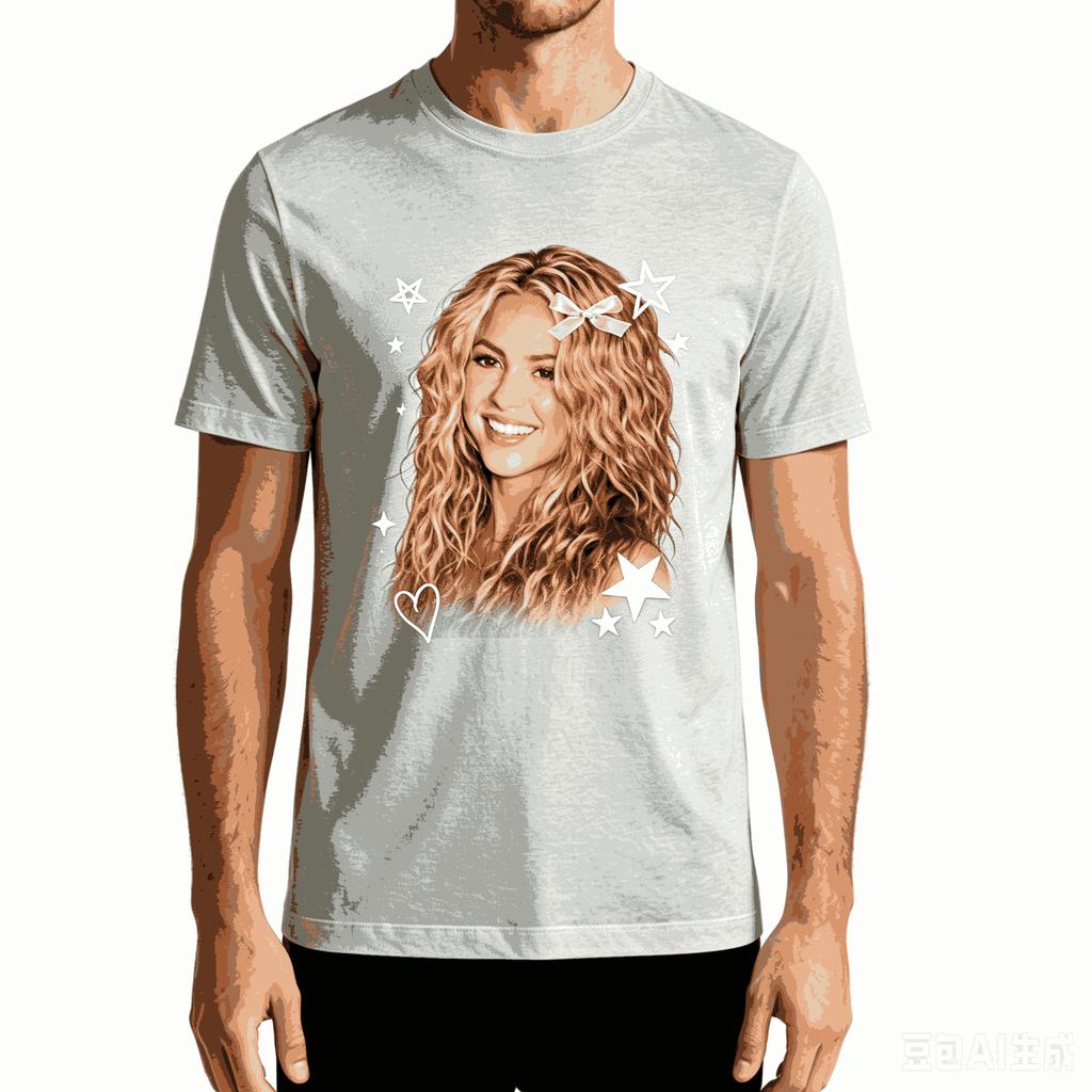 Shakira Per Regalo Fan T-shirt Unisex Unisex Harajuku Oversize Unisex Manica Corta Streetwear Alta Qualità Coppie Comoda Morbida