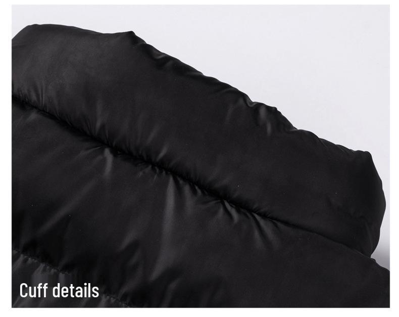 Men's Stand Collar Thickened Jacket - Large Sizes, Autumn/Winter Style, Cotton Casual Wear