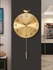 New Chinese stylewall  brass modern simple wall clock silent quartz clock