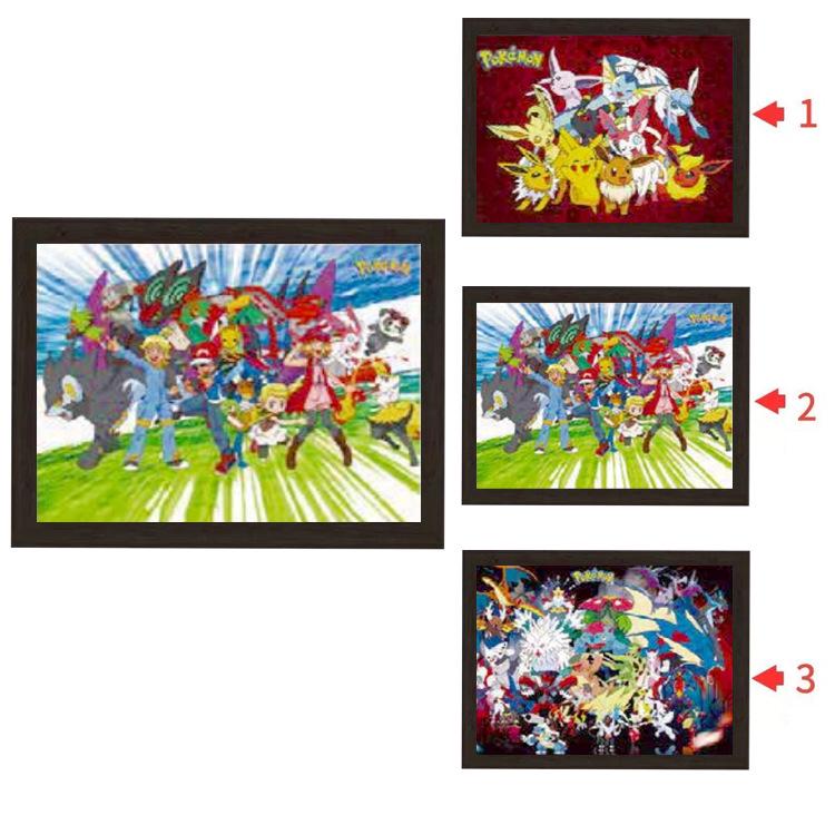 Hello Kitty & One Piece 3D Lentikulärt Pokemon-affisch