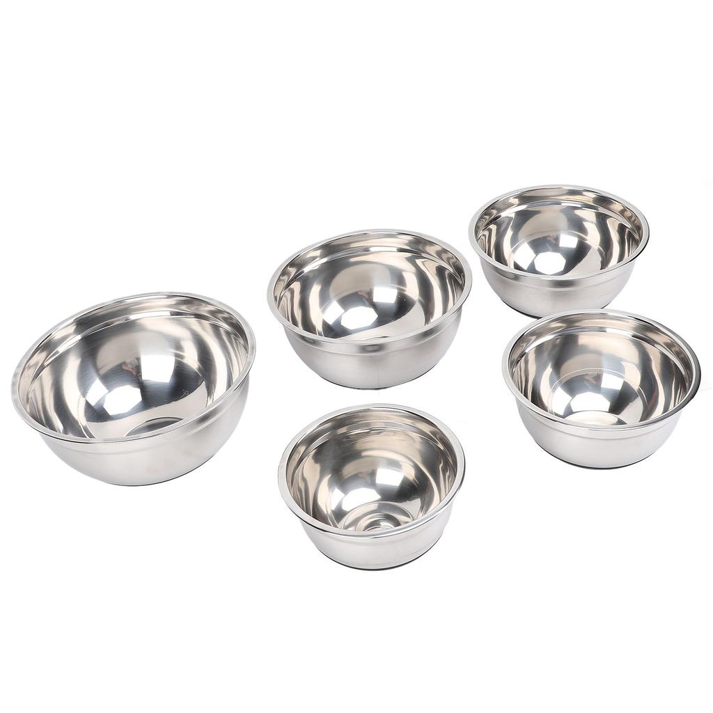 5 Pieces Stainless Steel Bowls with Lids Multipurpose Baking and Mixing Bowl Set for Vegetable