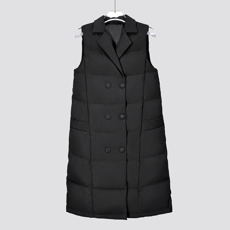 Teluoman Women's Mid-Length Lapel Padded Vest
