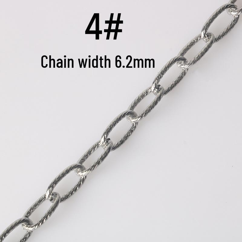 Oval Thread Stainless Steel & Titanium Chain for DIY Jewelry Accessories