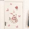 Creative Cute Rabbit Dinosaur Butterfly Fairy Girl Wall Stickers, Self-Adhesive Decor for Bedroom Living Room Decoration