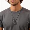 Punk Six Winged Angel Necklace for Men,High Quality Stainless Steel 3D Angle Pendant Necklace,Vintage Streetwear Jewelry Gift