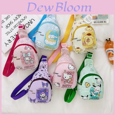 Kuromi Melody Cinnamoroll Cartoon Kids Chest Bag For Toddlers With Polyester Lining And Lightweight Design For Daily Use