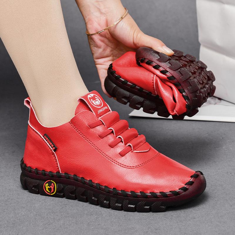 Handmade beef tendon soft-soled mother shoes women's independent station flat-soled single shoes casual
