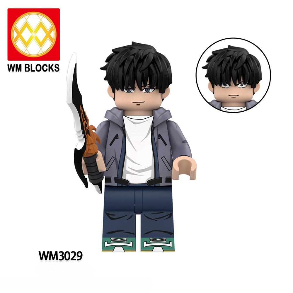 WM6221 Animation Series Animal Bear Action Figures Models Assembly Building Blocks Shields Sword Accessories Toys for Kids Gifts