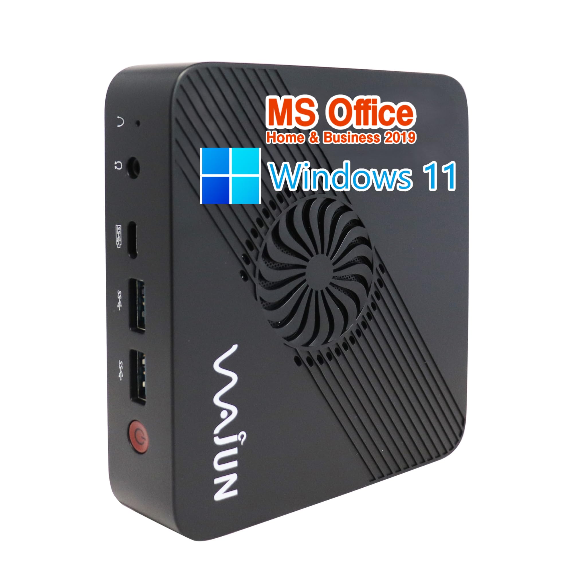 

Wajun Mini PC Celeron N4100 Win11 Pro MS Office 2019 Wajun Bluetooth 8GB 512GB SSD [Refurbished] Pro-X1 / / / H&B / Wi-Fi / / / чорний