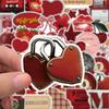10/30/52pcs INS Retro Red Cartoon Stickers Vintage Y2K Downtown Decal DIY Notebook Stationery Journal Aesthetic Graffiti Sticker